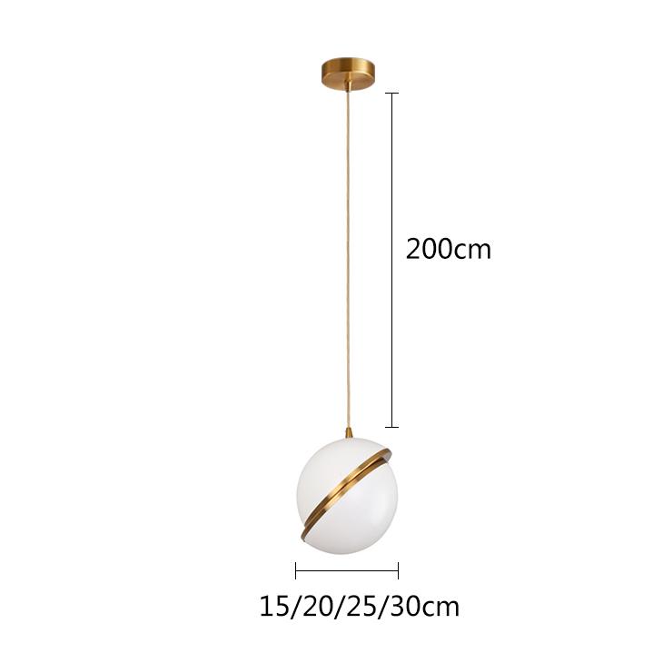 Nordic White Ball Bubble Pendant Lights Kitchen Living Room Restaurant Bedroom Gold Hanging Lamp Luminaires