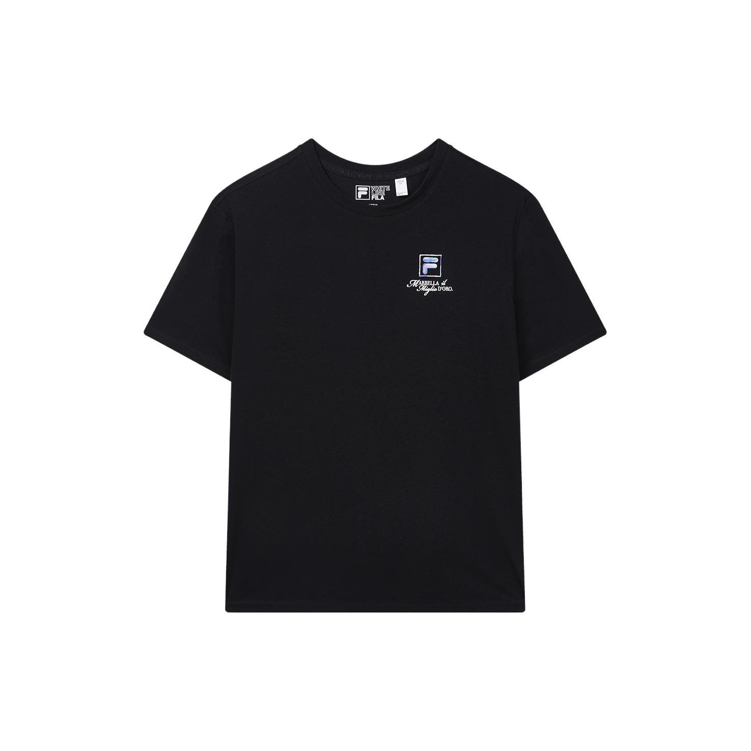 

New FILA Drop Shoulder Sleeve T Shirt Women s Legend Blue F11W328113F-NV S