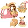 Sylvanian Families EPOCH Donut Wagon Toy Set with Delivery Feature for Dollhouse Ages 3 and Up
