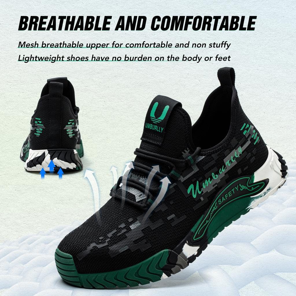 Steel Toe Shoes Outdoor Safety Protective Shoes Men's Indestructible Work Shoes Fashion Wear-resisting Hiking Sneakers Non Slip