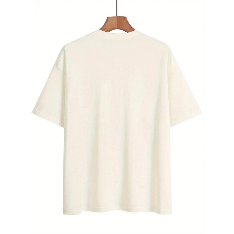 Women's 100% T-Shirt, Cute Sleeping Koala Sketch Print Crew Neck Short Sleeve Tee, Casual Trendy Summer Top, Breathable