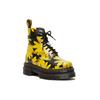Dr. Martens Heaven MJ X  Audrick Top Grain Leather Daisy Print 8-Hole Short Martin Boots Women boots Black Yellow 27513032