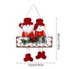 Festival Double Face Santa And Reindeers Hanging Decoration Outdoor Christmas Decorations