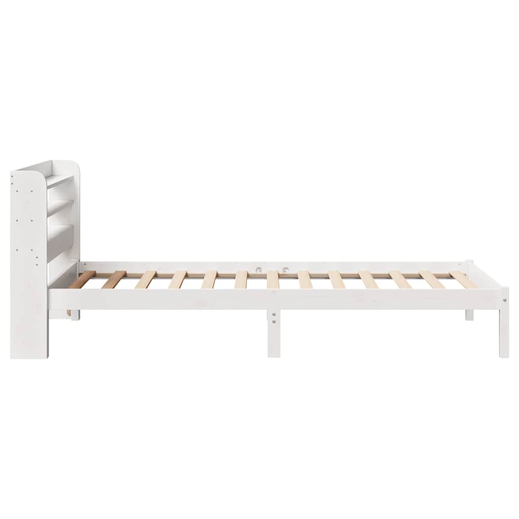 Vidaxl Rama Łóżka Bez Materaca, Biała, 75X190 Cm, Lite Drewno Sosnowe