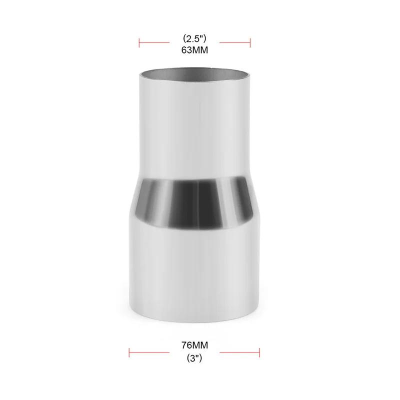 

OD:2 2.25 2.5 3 Stainless Steel Tapered Standard Car Exhaust Reducer Connector Pipe Adapter Tube Muffler Universal Fit 63mm-76mm
