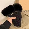 Thick Winter Gloves Soft Women Mittens Skiing Plush Gloves  Winter