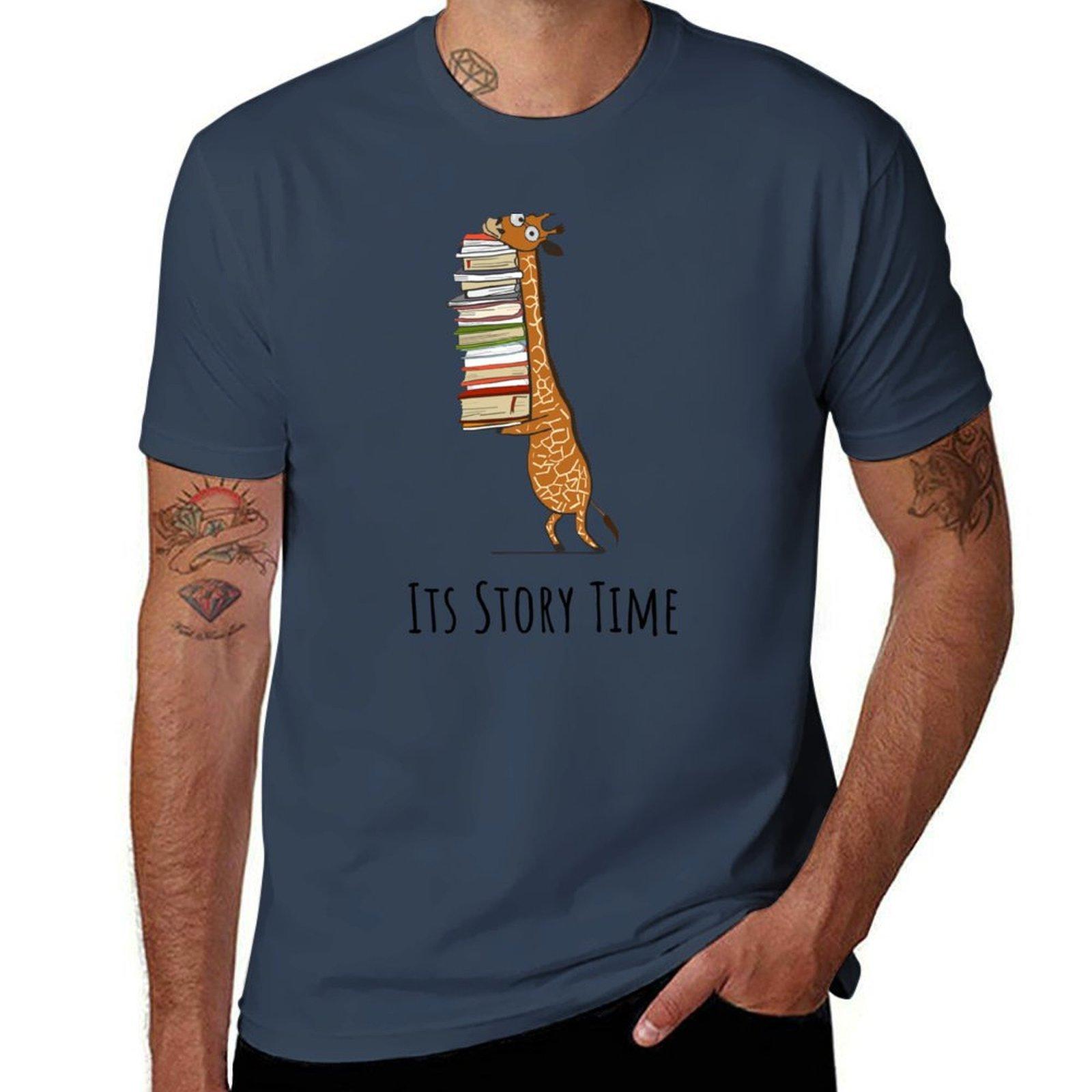 Funny Giraffe Holding A Stack Of Books Its Story Time Book Lover Gift Phones Cases And Other Gift Tshirt S