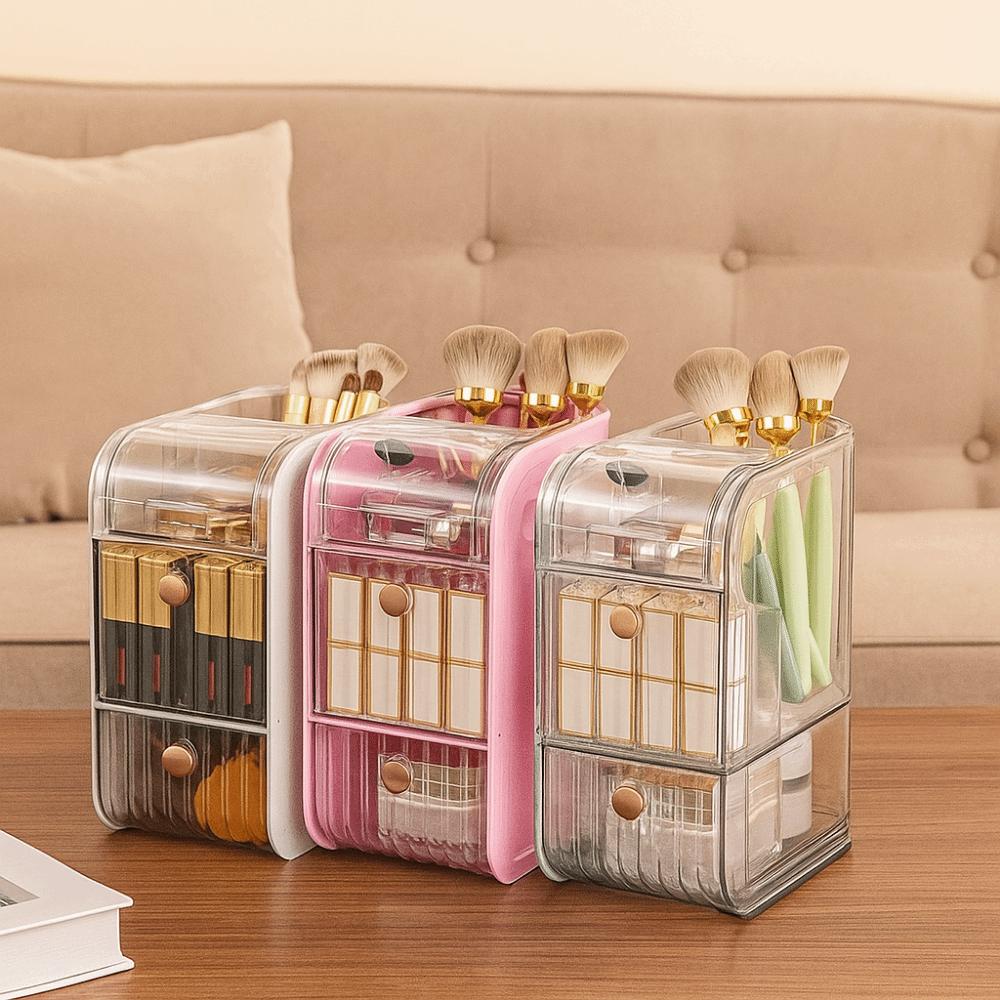 Dustproof Lipstick Storage Case Plastic Stationery Storage Box Makeup Storage Container  Bathroom