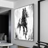 Svart och vit häst Djur Canvas affisch Modern Minimalistisk Stil Dekoration Målning Vardagsrum Väggkonst Väggmålning för heminredning