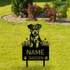 Parson Russell Terrier Personalized Metal Garden Stake Pet Grave Marker Memorial Name Sign