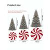 Red Swirl Christmas Tree Skirt, Candy Cane Red White Christmas Tree Skirt, Snowman Xmas Mat, Holiday Party Home Ornaments, for Christmas Decor