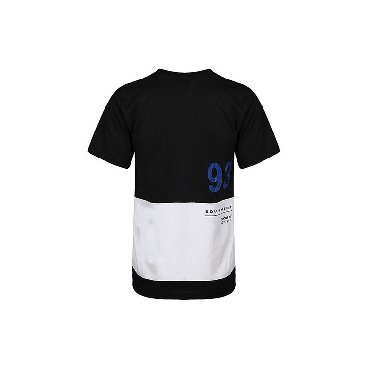 Adidas Originals EQT Colorblock Crew Neck T-Shirt Men Tops Black White DH5231
