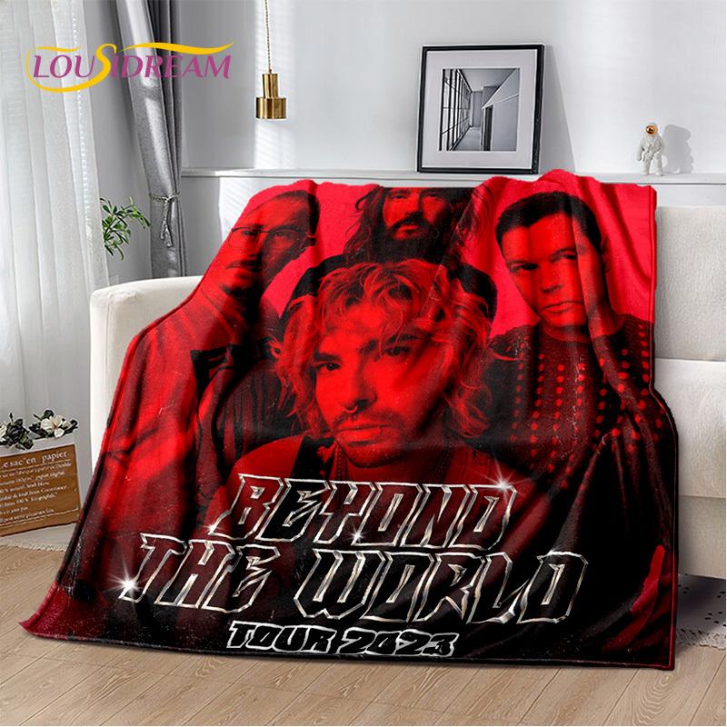 Tokio Hotel Rock Band Bill Kaulitz Blanket,Flannel Soft Throw Blanket for Home Bedroom Bed Sofa Picnic Office Hiking Leisure Nap