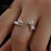 Engraved Pet Ring Cat And Dog Adjustable Alloy Open Memorial