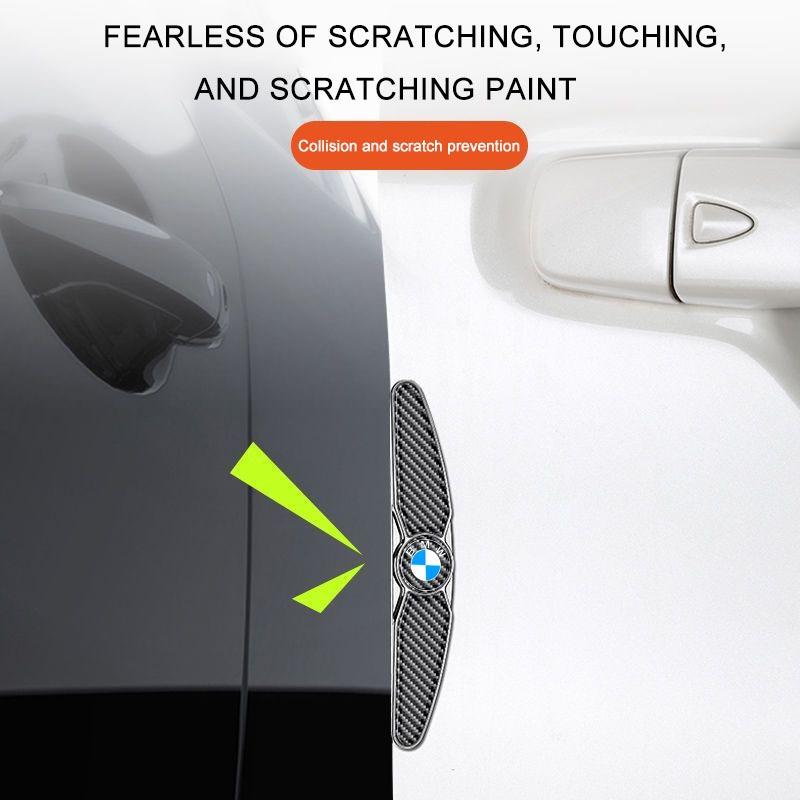 4Pcs Carbon Fiber Car Door Anti-collision Protective Stickers For BMW F30 E60 E46 E90 F10 G30 E36 E30 X1 X3 1 3 5 Series gjsh77