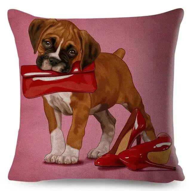 Farbe Süß Cartoon Haustier Hund Kissenbezug Kissenhülle Sofa Zuhause Auto Dekoration Tier