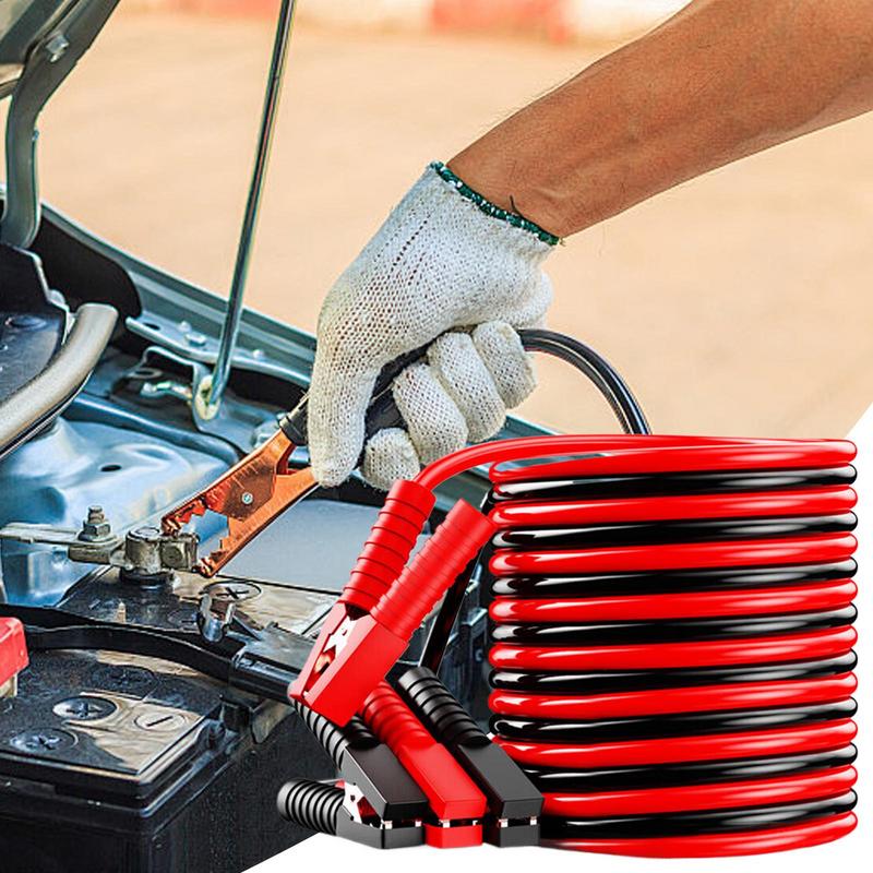 Jumper Cables Booster Battery Cables Safety Assistance With Alligator Clips Roadside Accessories For 12V 24V Battery Car Trucks