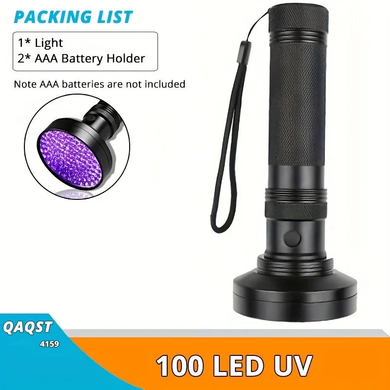 UV 100LED EDC Licht Lila Licht Schwarzlicht 395nm Ultraviolett Tragbare Handtaschenlampe LED Taschenlampe Detektor für Haustierurin