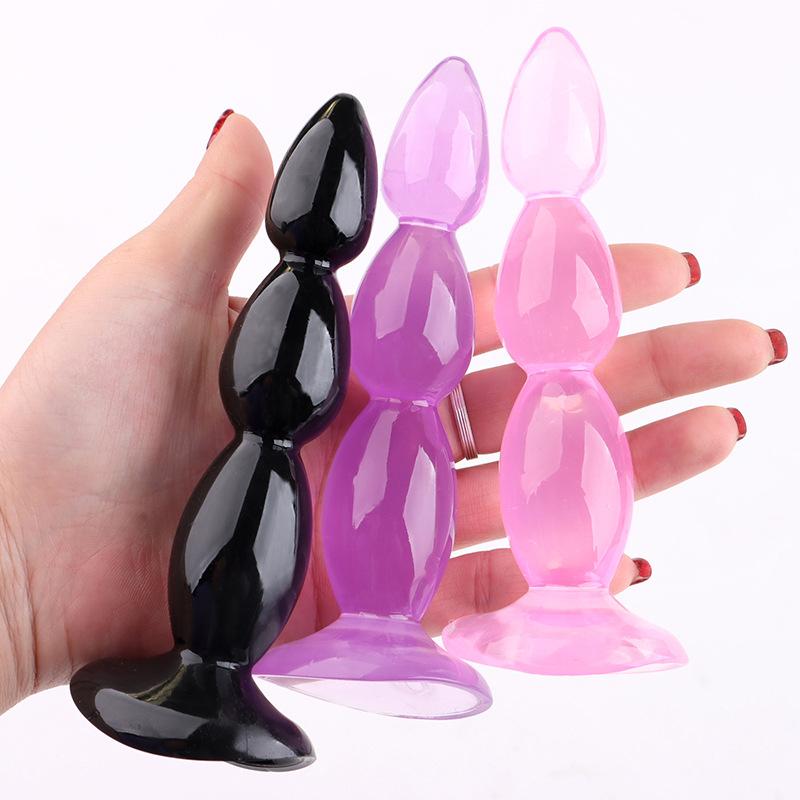 Soft Anal Dildo Butt Plug Prostate Massager Adult Gay Phalluses Anal Plug Beads G-spot Erotic Sex Toys For Men Women