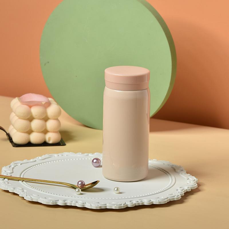 Stainless Steel Thermos Cup, Portable Mini Carry-On Water Cup Girl Pocket Cup