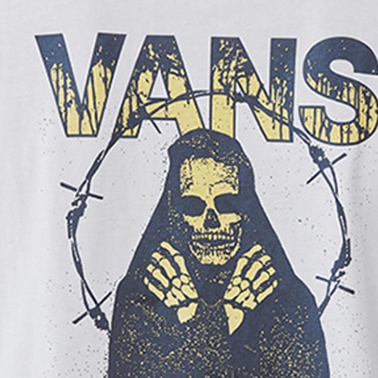 Vans Back Print Personality Short Sleeve T-Shirt Unisex Tops White VN0A4P5AWHT