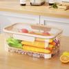 Portable Food Storage Container Large Capacity Airtight Freshness Box with Drain Plate for Outdoor Picnic Camping Use