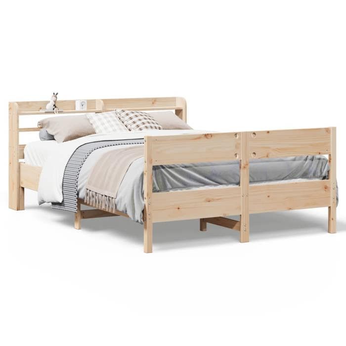 VidaXL Cadre de lit sans matelas 135x190 cm bois de pin massif 3306942