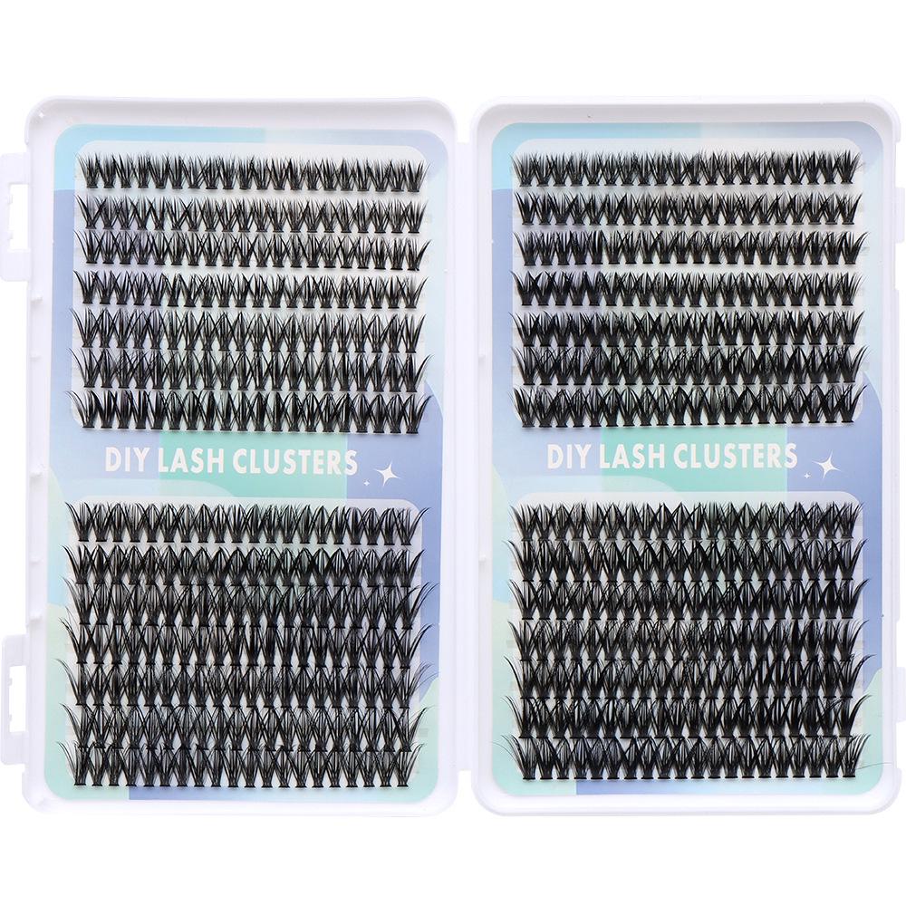 Evropské a americké DIY smíšené umělé řasy - Přirozené, Husté, Velkokapacitní Kniha horkotavných trsových řas