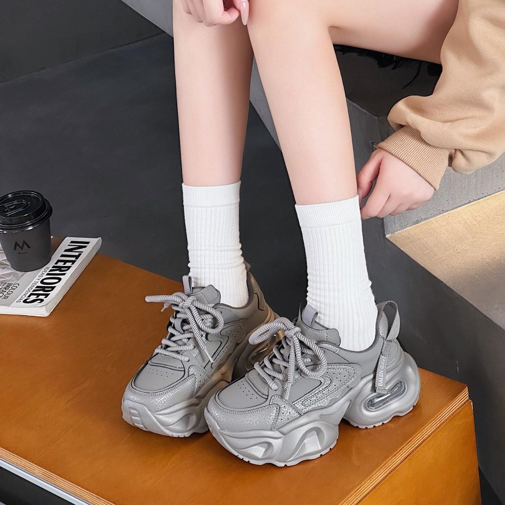 Internet celebrity dad shoes women super fire 2025 summer new popular thick sole heightening mesh breathable sports casual net shoes
