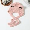 Fashion bow knitted warm hat women autumn and winter pullover ear protector braid plush hat riding electric car hat