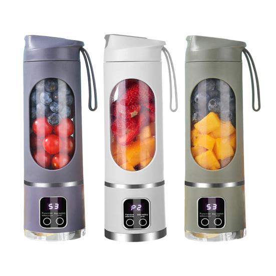 Přenosný osobní mixér s 450ml nádobou, dvourychlostní elektrický odšťavňovač pro smoothie, mléčné koktejly, dobíjecí mixér na drcení ledu pro domácnost, kancelář, cestování