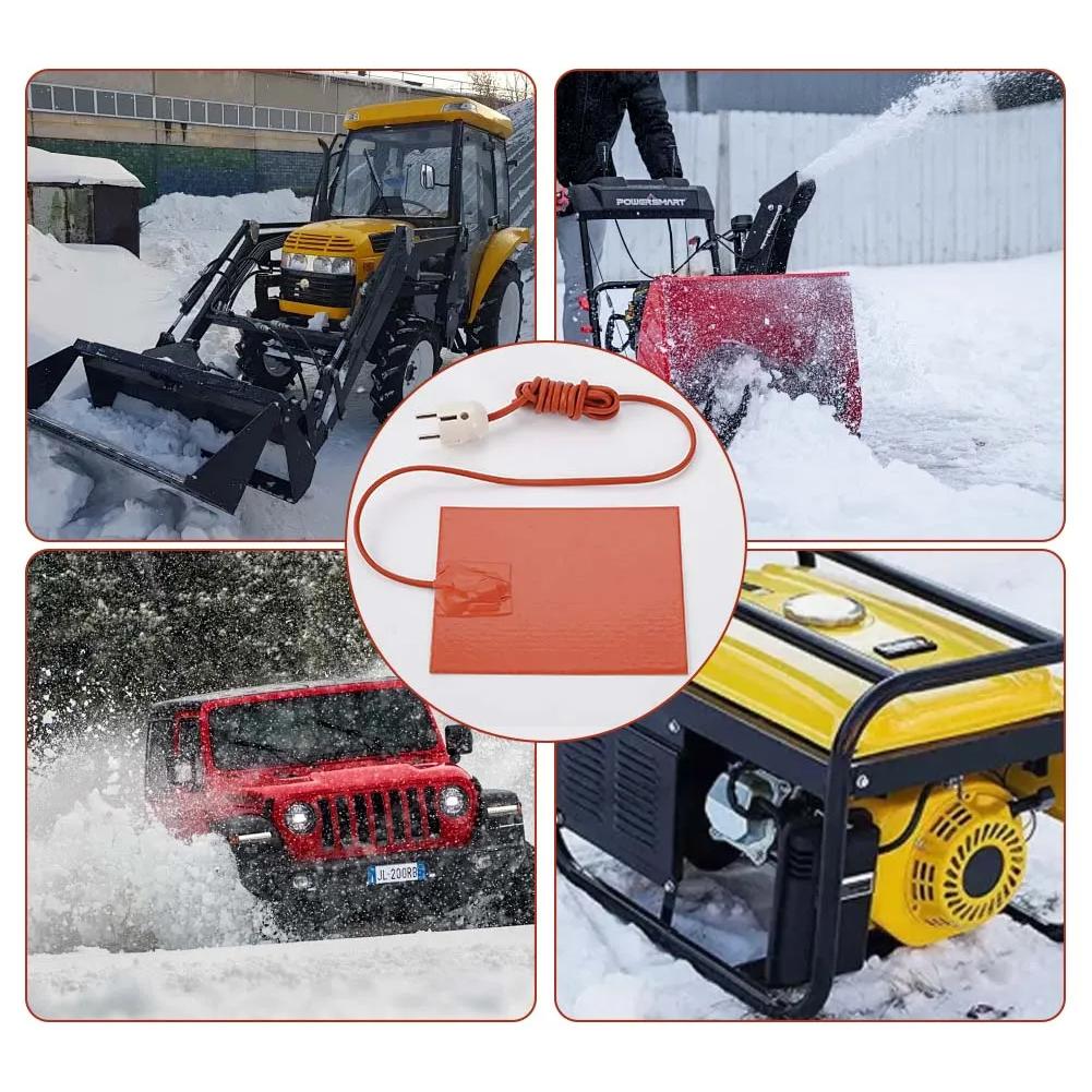 90x130mm Oil Pan Heater Pad - Universal Anti-Freeze & Anti-Condensation Heating Plate For Engine Warmth