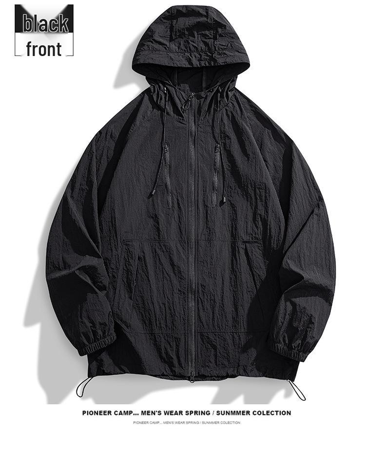 Unisex Ice Silk UV Protection Hooded Jacket - Breathable, Long Sleeve Summer Wear