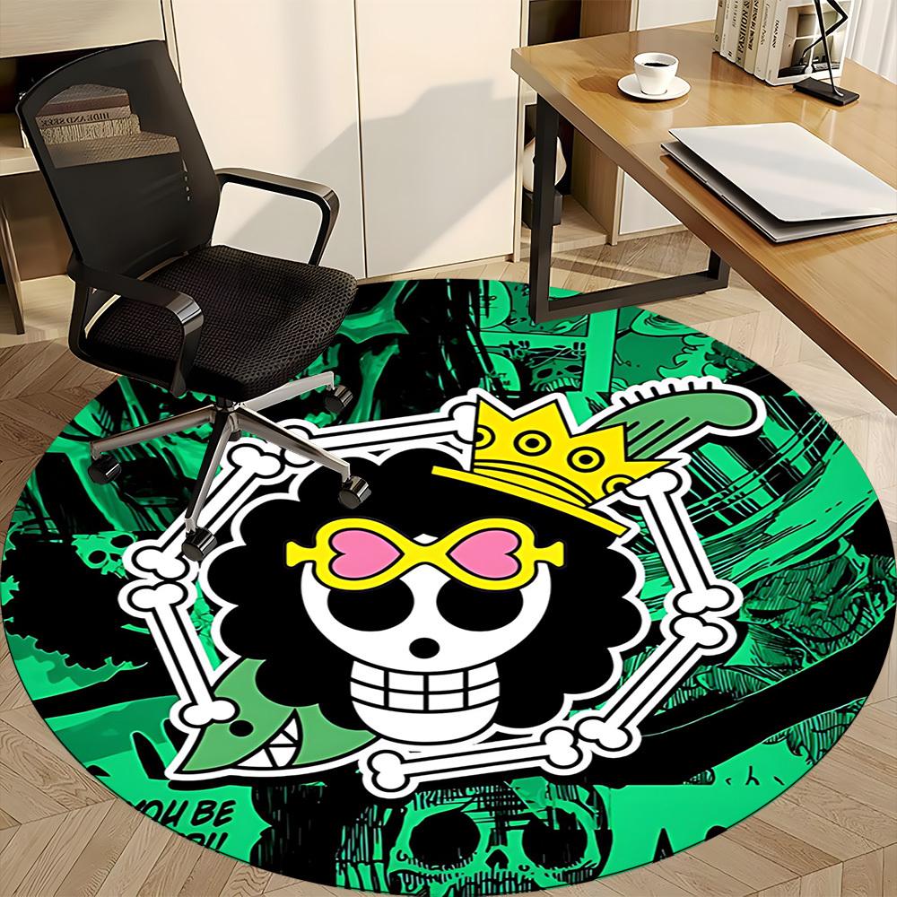 1pc One Piece Skull Office Round Area Rug, Under Office Chairs Bedroom Living Room Home Decor  a1022104