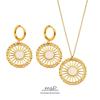 Versatile High-End Cross Pendant Necklace and Earrings Set