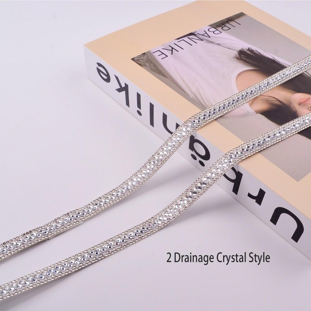 Apparel Trim Self Adhesive Crystal Strip White Crystal DIY Rhinestone Tape Garment Decoration Handmade Craft