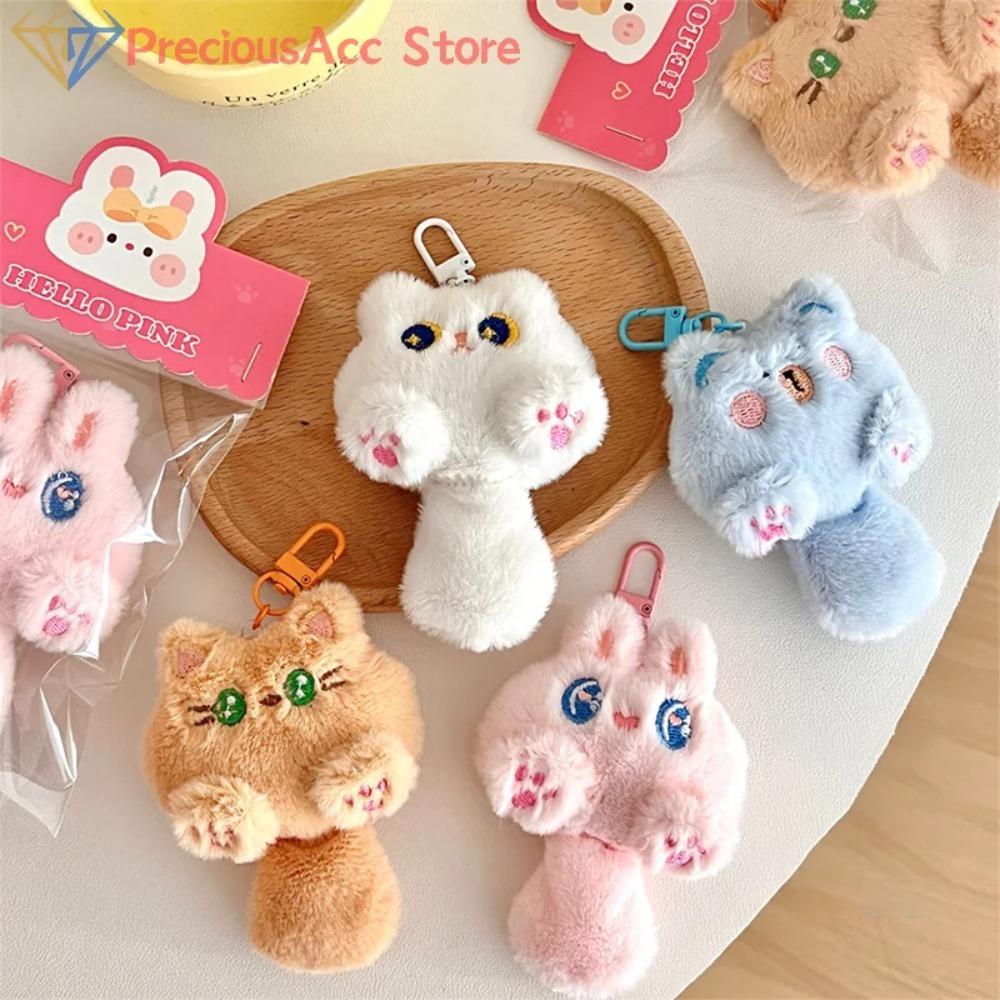 Portachiavi simpatico peluche a forma di gatto con la coda lunga, kawaii, bambola giocattolo, ciondolo per borsa, portachiavi, accessori per donne, ragazze, coppie
