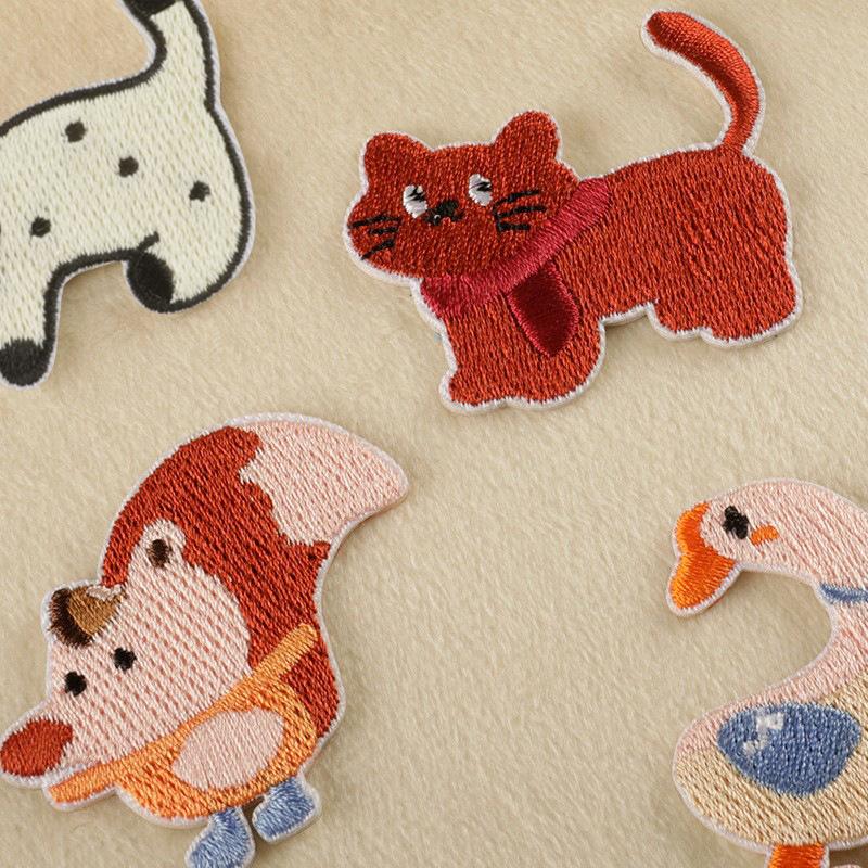 Embroidery Label Embroidery Sticker Patch Sticker Original Cartoon Animal Series Accessories Clothing Accessories DIY Cloth Sticker