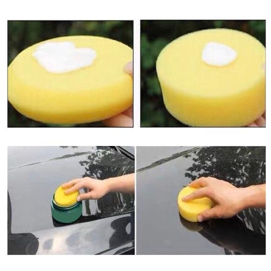 10Pcs Car Waxing Sponge Scratch Free Round Automotive Cleaning Waxing Polishing