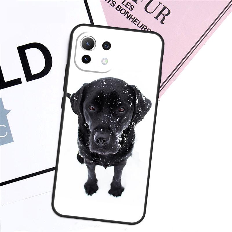 Black Labrador Dog Case For POCO M6 Pro X6 X3 X4 X5 F3 F4 F5 M5s Xiaomi 13 14 13T Pro 11T 12T 12 Lite Cover