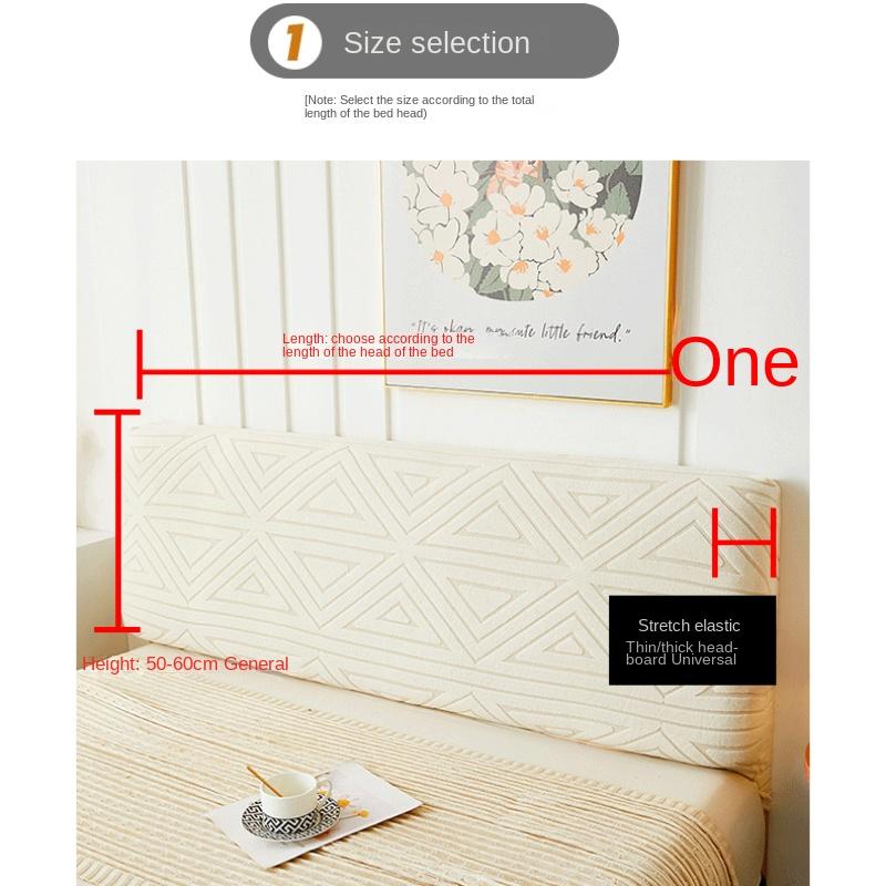 Headboard Cover Full Queen Cal King Stretch Soft Bed Headboard Slipcover Stretch Solid Color Dustproof Protector Cover Washable for  Bed Bedroom Decor