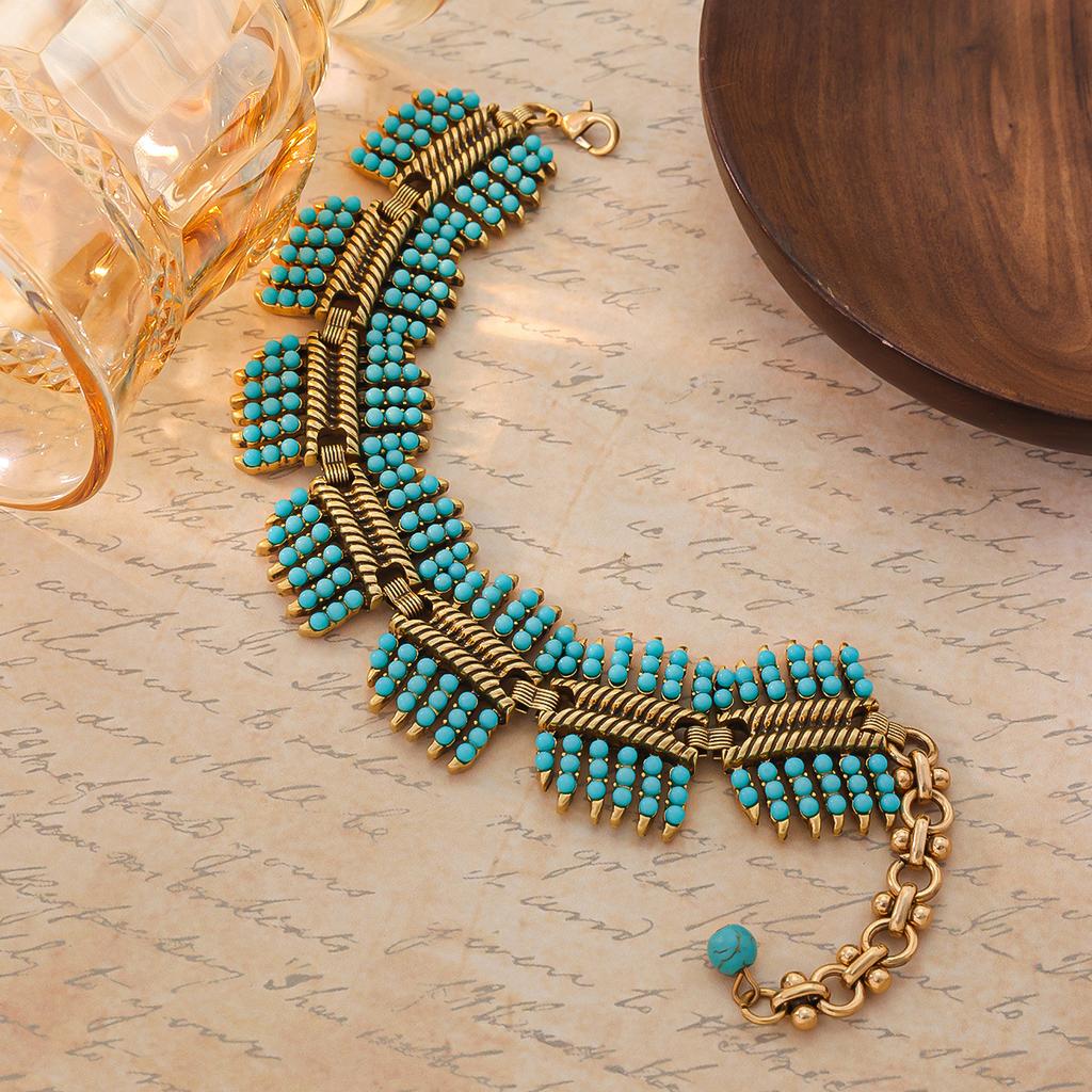Vintage French Court Style Personalized Fish Bone Spine Necklace Bracelet Earring Set