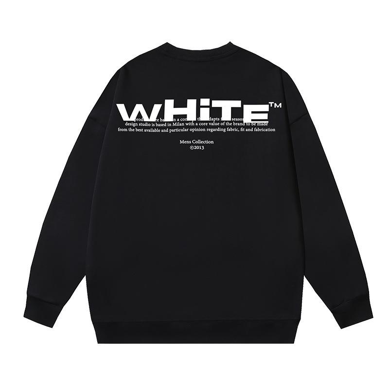 Off-White 2026 Herbst und Winter Neu Unvollständiger Buchstabenaufdruck Muster Herren und Damen Rundhals Hoodie