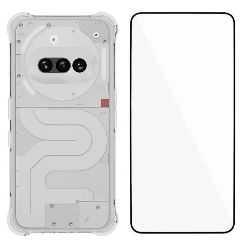 

Ні за що Телефон (3а) Чохол WANLONFENG серії WL 2.0 мм TPU чохол для телефону із захисною плівкою із загартованого скла Transparent