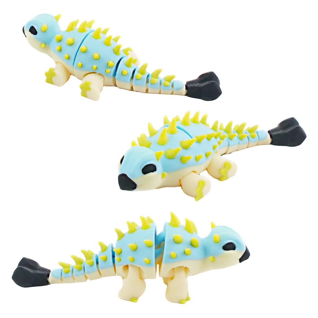 3D Printed Spiky Ankylosaurus With Movable Joints And Limbs, Desktop Decoration Model Printed Toys And Gifts