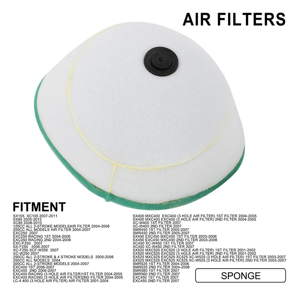 Dual Foam Sponge Air Filter Cleaner Motorcycle For KTM SX XC EXC SXS XCW SXF XCF LC4 SMR 85 105 125 200 250 300 400 450 520 525