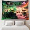 Wicked Print Tapestry, Backdrop, Easy Setup, Ideal for Bedroom, Office & Living Room, with Aesthetic Wall Hanging Decor.