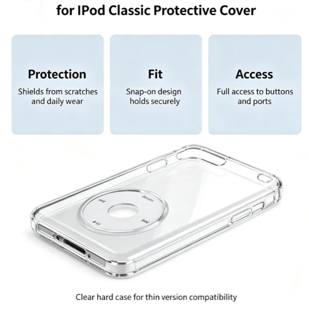 Vollschutz Kristall Transparent PC Hülle für iPod Classic 6. 120GB 80GB 160GB /für IPC 5. 30GB 60GB/ 7. Hülle FundasGutes Produkt