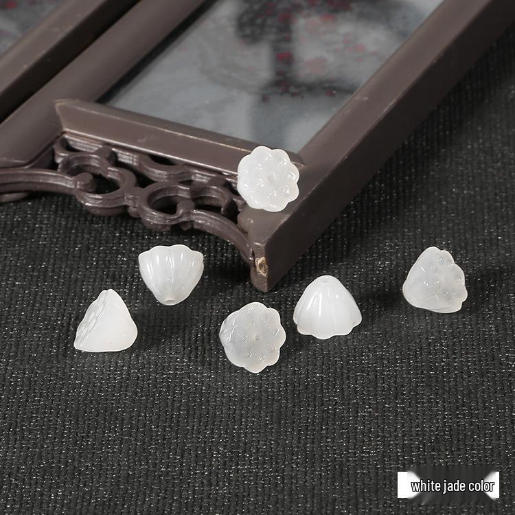 

Заколка для волос в виде лотосовой коробочки: Древний стиль, Имитация нефрита, Ювелирные изделия в виде коробочек лотоса, Рассыпные бусины, Материалы для DIY стеклянных серег