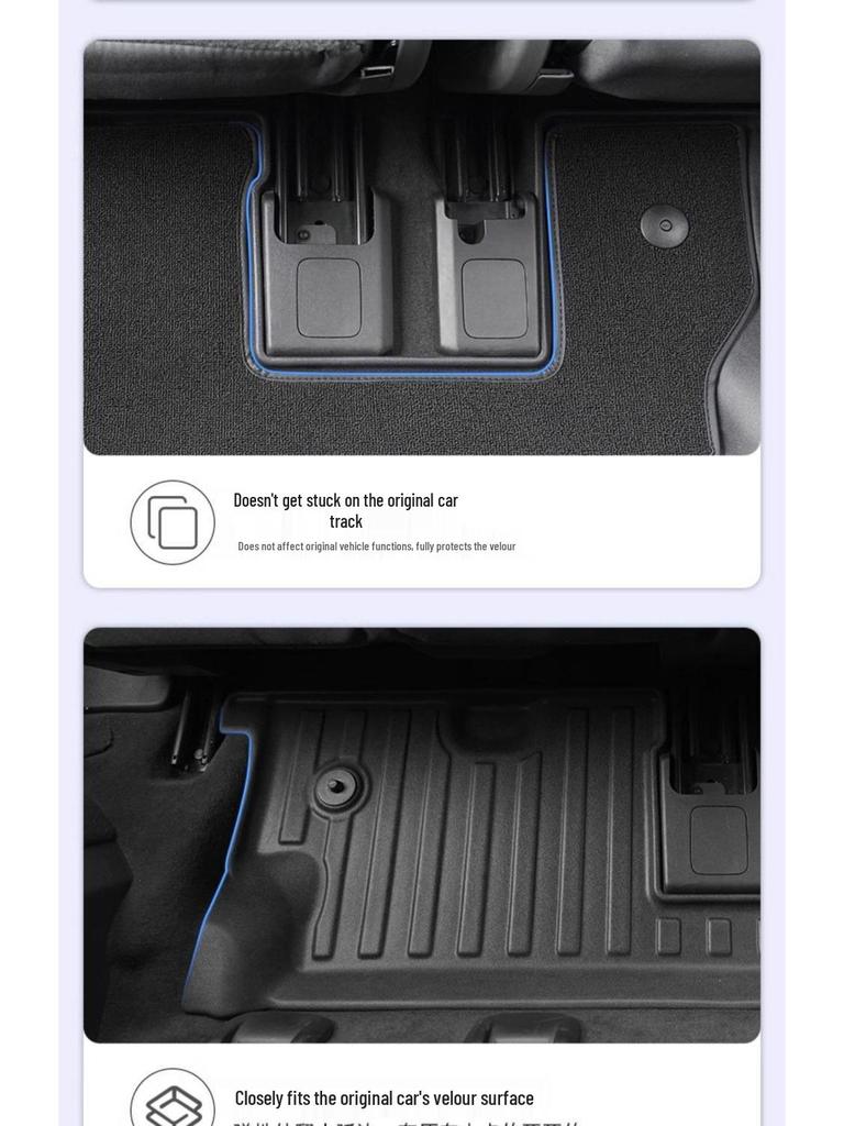 Cadillac XT6 TPE Carpet Floor Mats (2020-2025 Models) - Original Style, Full Surround